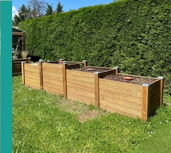 photo qui présente des bacs de permaculture Papycool, aussi appelé potager urbain